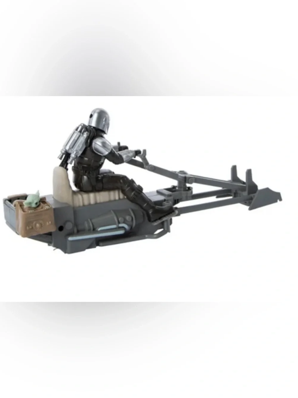 Star Wars inspired Speeder Bike Action Figure Set with The Mandalorian & Grogu